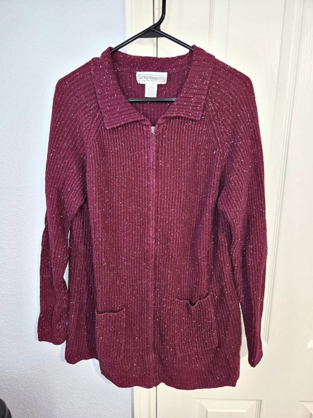Investments Zip Cardigan Size Large
